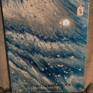 Acrylic pour on a 16x20 canvas